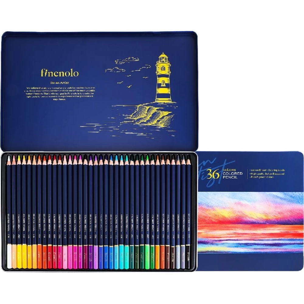 DELI Finenolo fémdobozos színesceruza stock 36 pcs