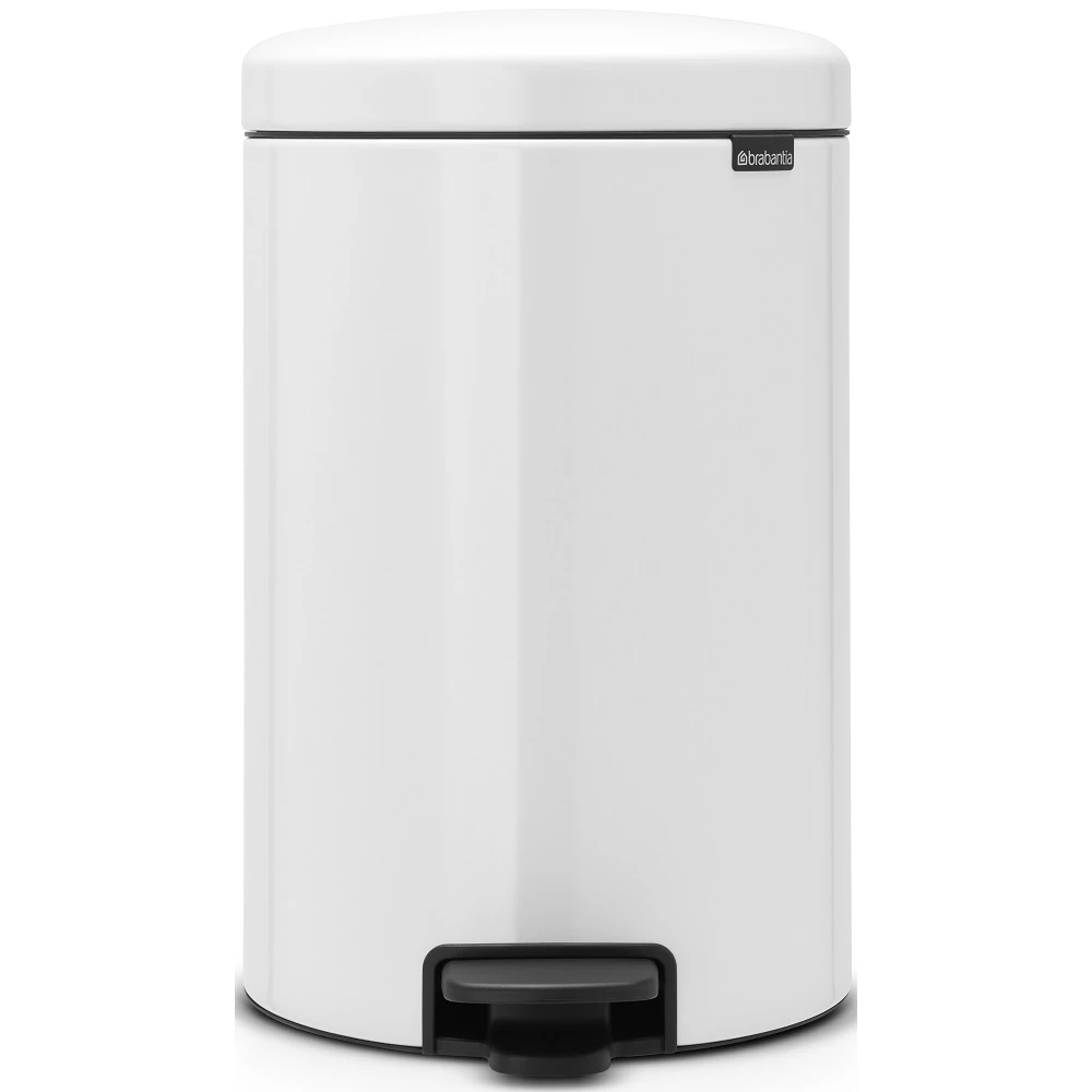 BRABANTIA NewIcon pedal waste collection szagmentesen záródó Soft-Close lid plastic container 20L - Y size steel white - 111846