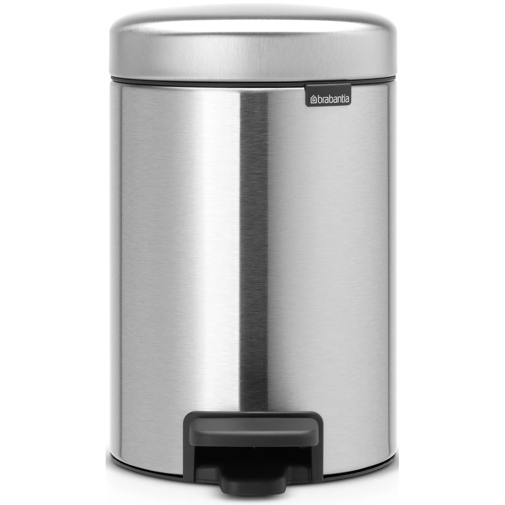 BRABANTIA NewIcon pedal waste collection szagmentesen záródó Soft-Close lid plastic container 3L - V size r.m. steel silk fingerprint free - 112164