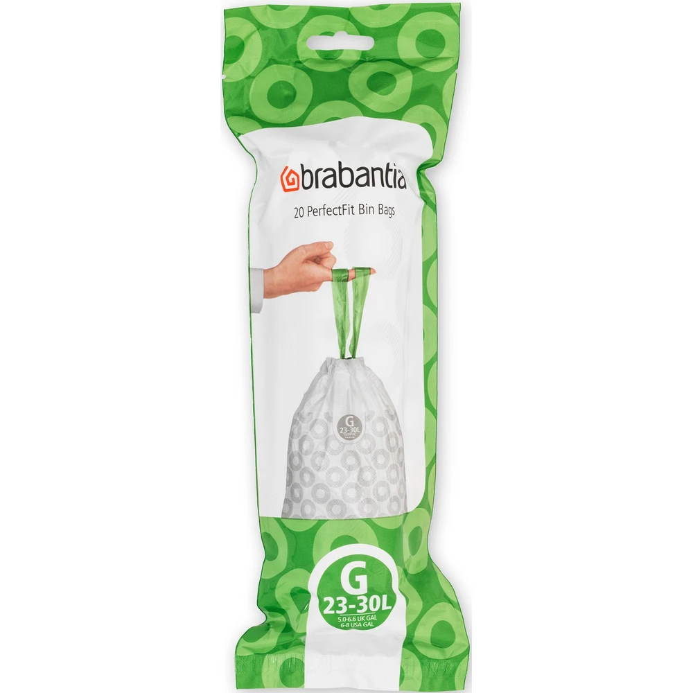 BRABANTIA 246265 PerfectFit szemeteszsák G méret 23-30L 20 zsák/tekercs
