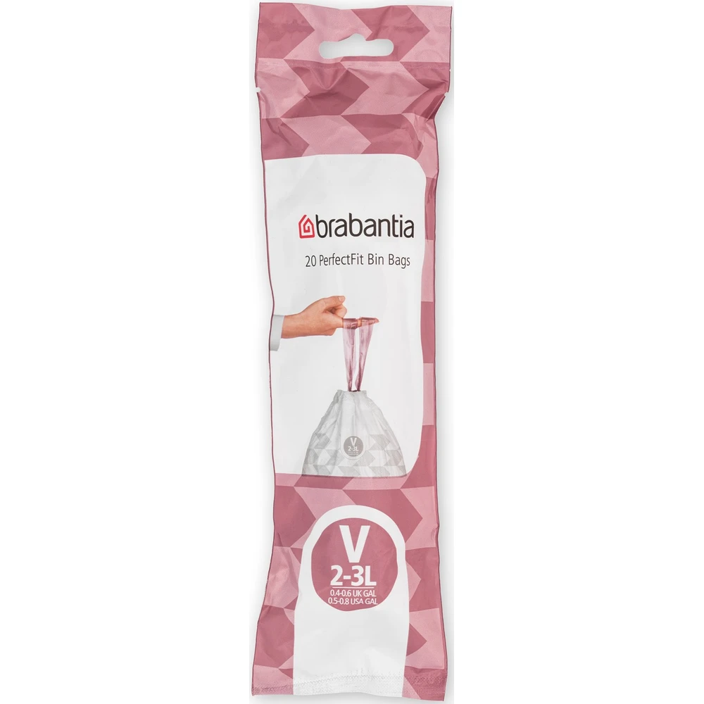 BRABANTIA PerfectFit szemeteszsák V méret 2-3L 20 zsák/tekercs - 116582
