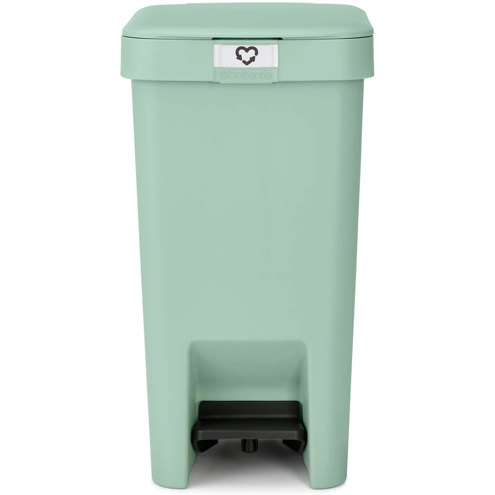 BRABANTIA StepUp pedal kuka hulladéktípus jelölő ablakkal lecsapódásgátló lid 10L - C size 91% recycled plastic jáde green - 800368