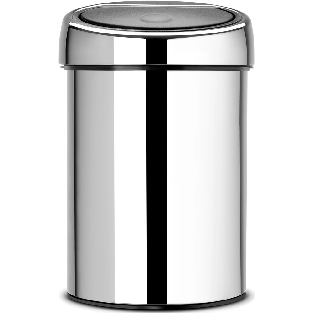 BRABANTIA Touch Bin fali/álló nyomófedeles hulladékgyűjtő XXS 3L - A méret r.m. acél fényes - 363962