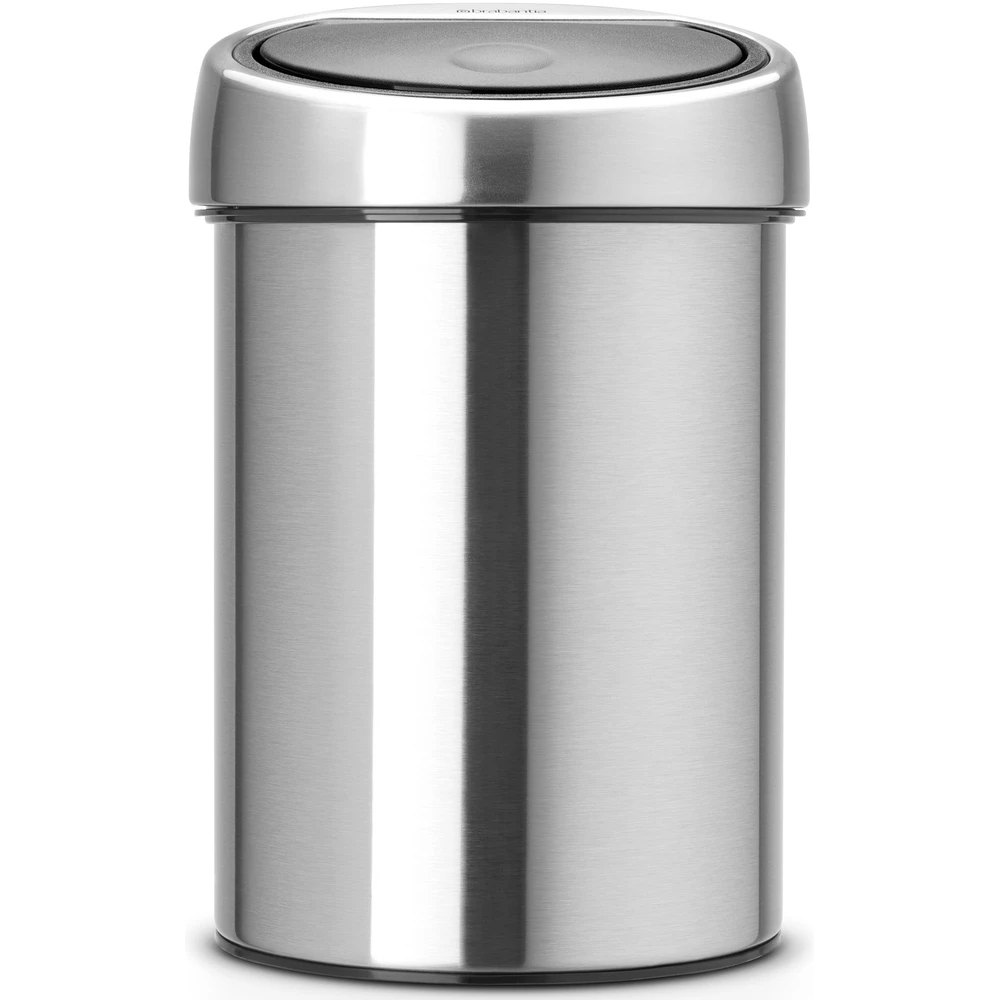 BRABANTIA Touch Bin fali/álló nyomófedeles hulladékgyűjtő XXS 3L - A méret r.m. acél selyem ujjlenyomatmentes - 378645