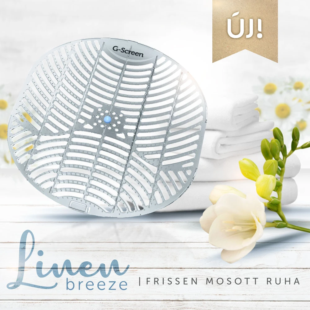 GREENCLEAN G-Screen Linen Breeze - frissen mosott dress fragrance piszoár grille