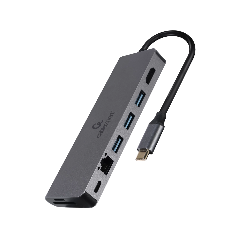 GEMBIRD USB Type-C 5-in-1 multi-port adapter (Hub + HDMI + PD + card ...