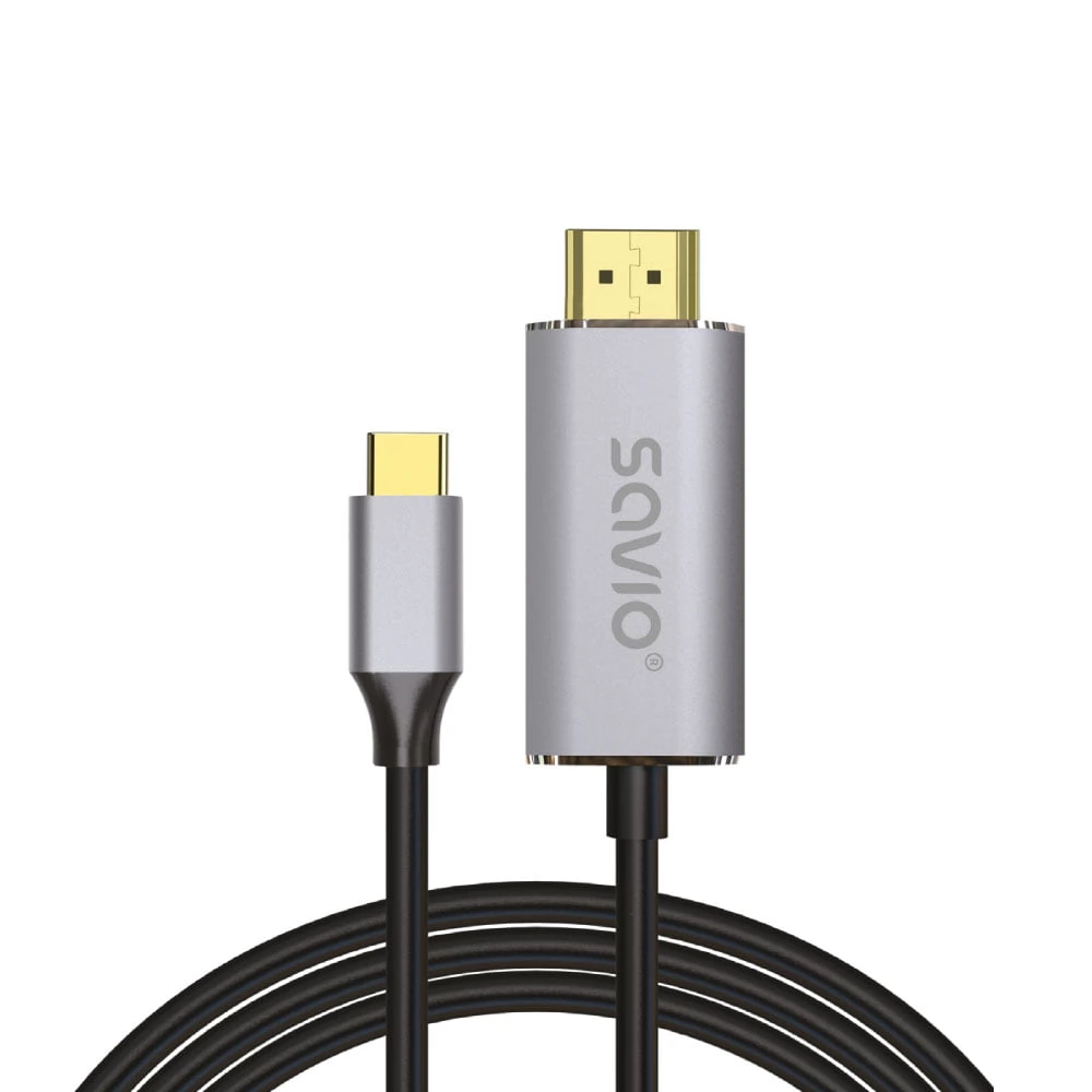 SAVIO USB 3.0 Type C HDMI 2.0 Átalakító Fekete 1m CL-170