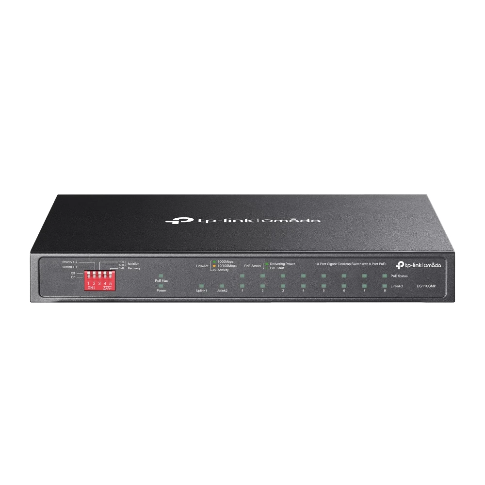 TP-LINK DS110GMP Omada 10-Port Gigabit Unmanaged Switch 8-Port PoE+