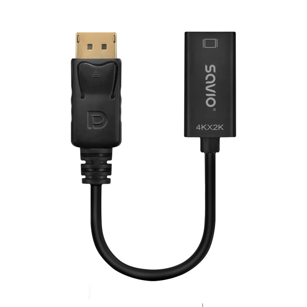 SAVIO DisplayPort 1.2/1.2a HDMI Átalakító Fekete 20cm AK-62