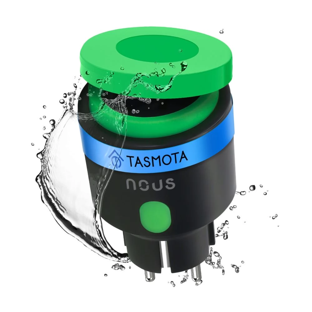 NOUS A6T kültéri okoskonnektor fekete-zöld Tasmota