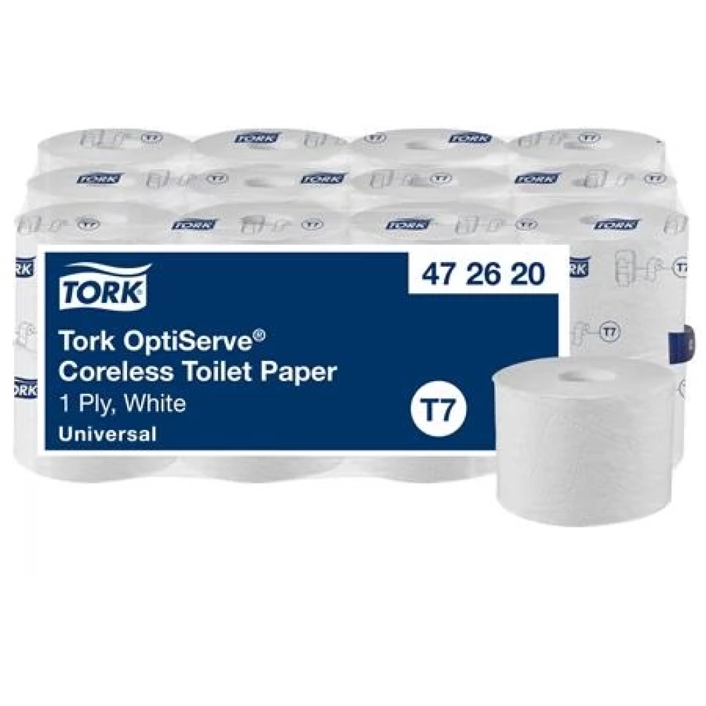 TORK 472620 OptiServe Toalettpapír belsőmag nélküli T7 rendszer fehér