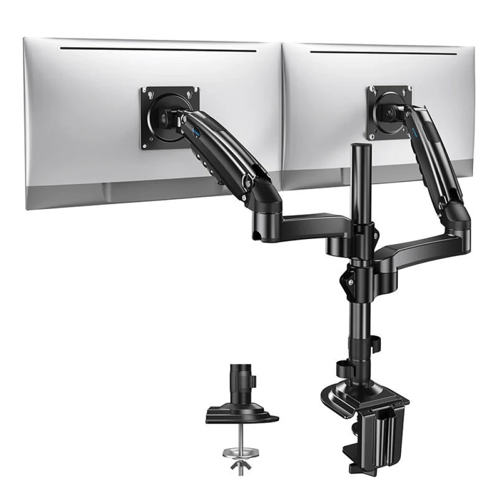 HUANUO HNDS8 Dupla asztali monitortartó 13-32" fekete