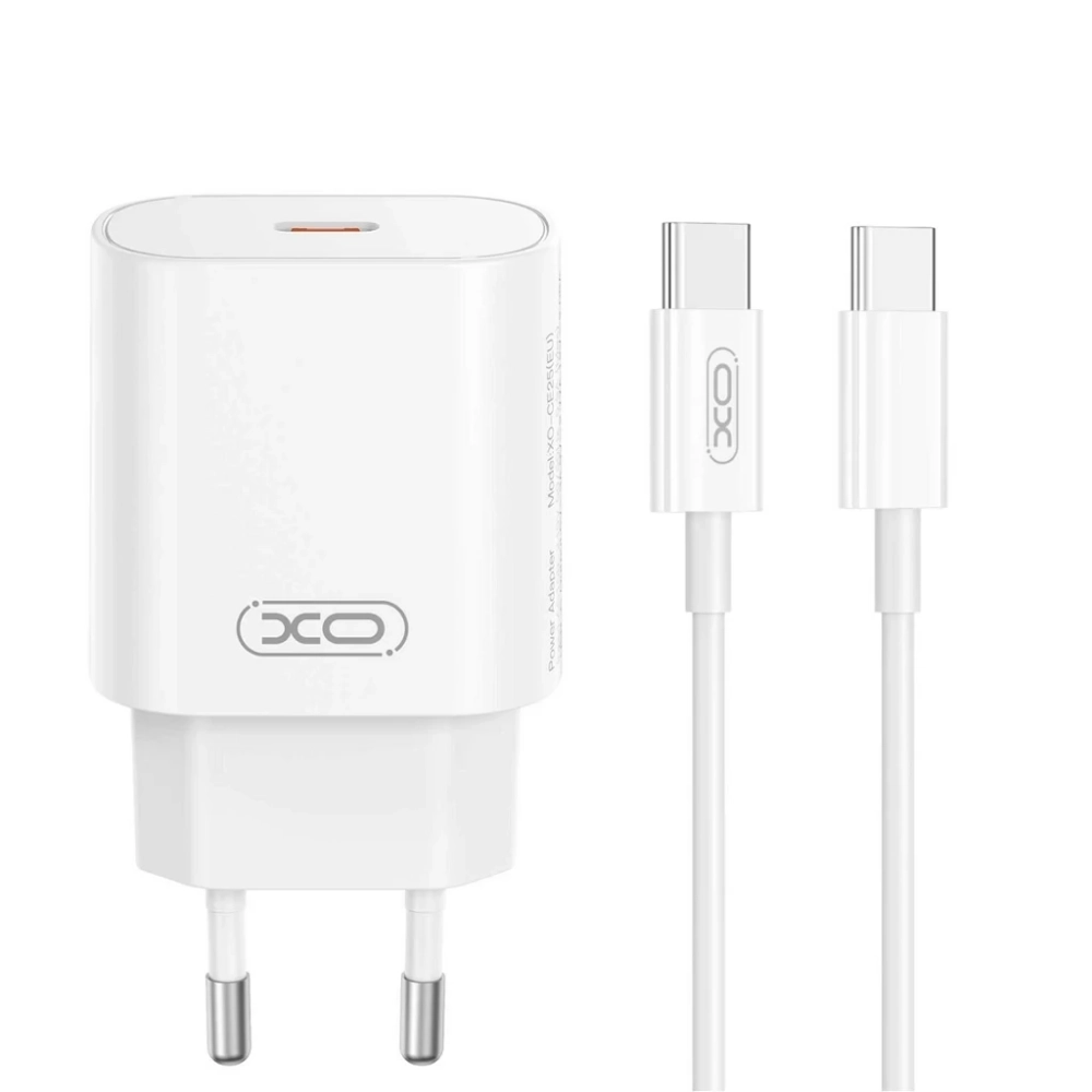 XO CE25 networking Charger set 25W + USB Type C white