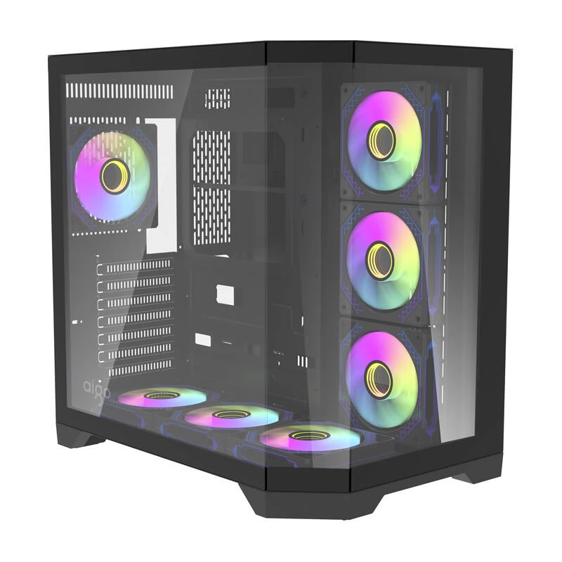 DARKFLASH FT418 PRO negru + 7 buc ARGB ventilator - iPon.ro