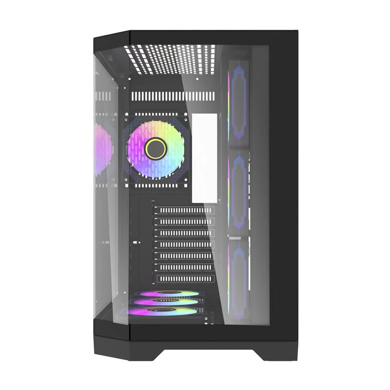 DARKFLASH FT418 PRO negru + 7 buc ARGB ventilator - iPon.ro