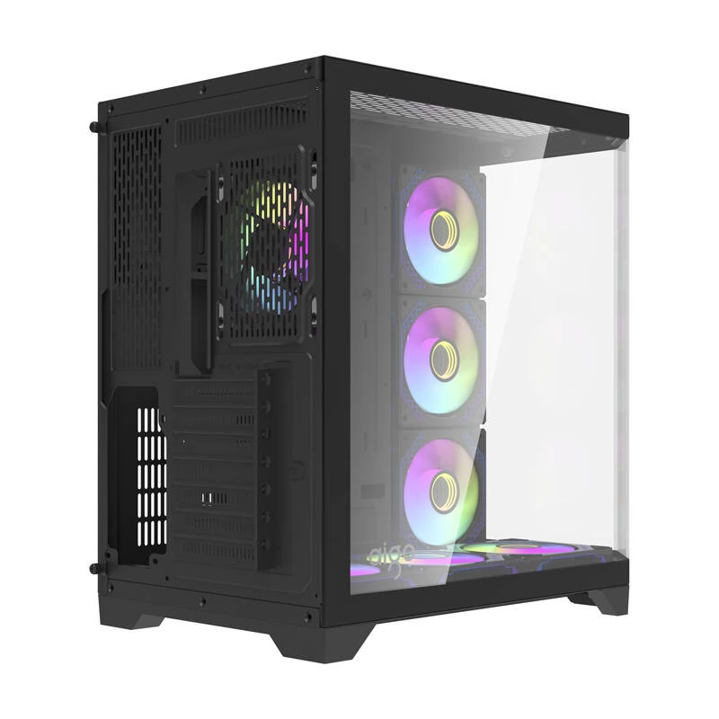 DARKFLASH FT418 PRO negru + 7 buc ARGB ventilator - iPon.ro