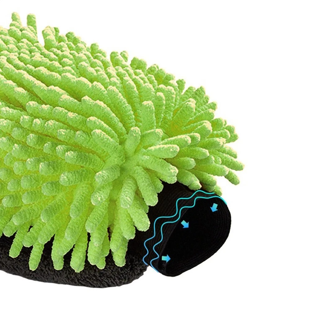 COLORWAY Microfiber car wash and polish glove double-sided