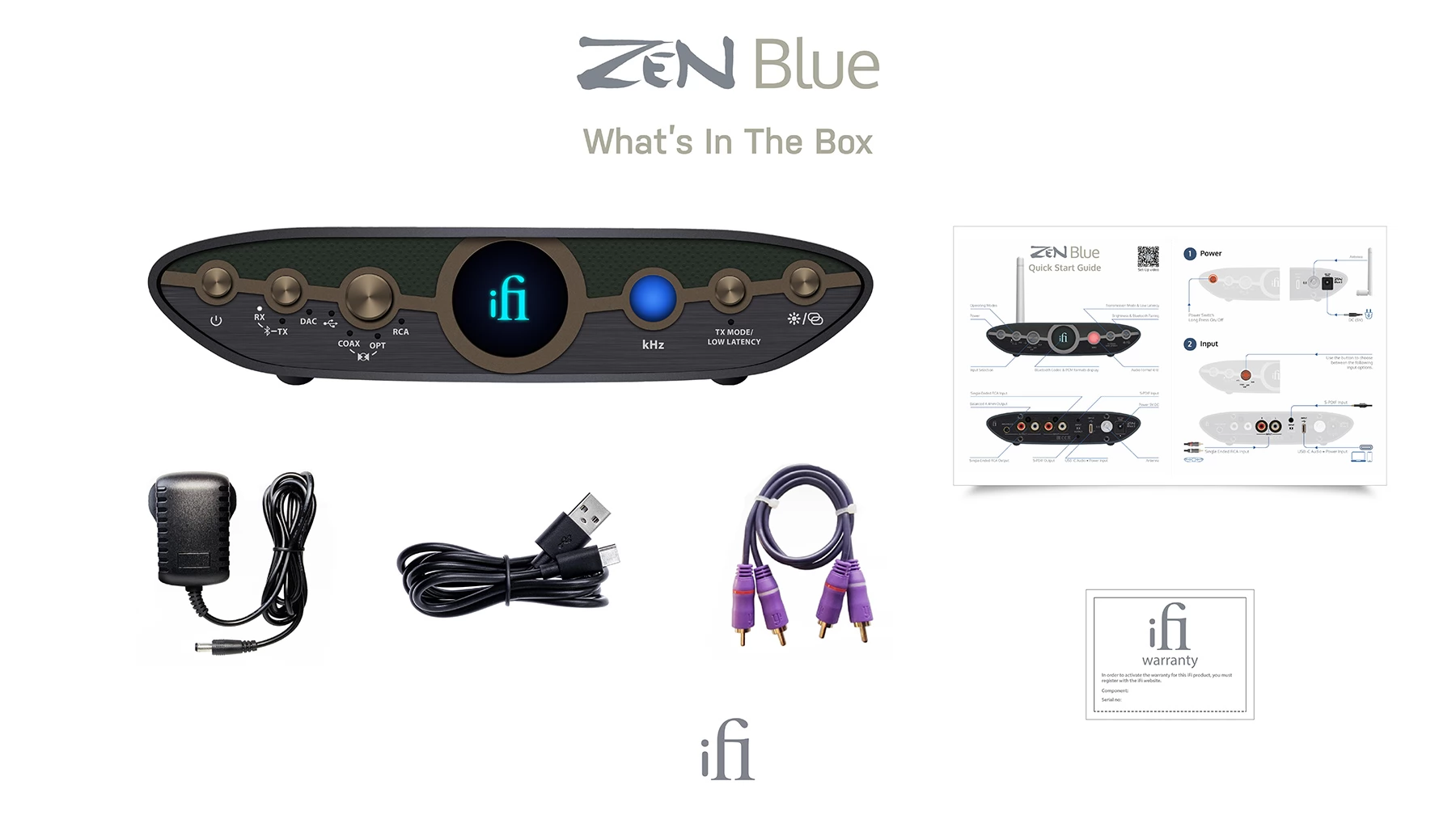IFI ZEN BLUE 3 Bluetooth/USB/Optical/Coaxial/RCA DAC - iPon.ro