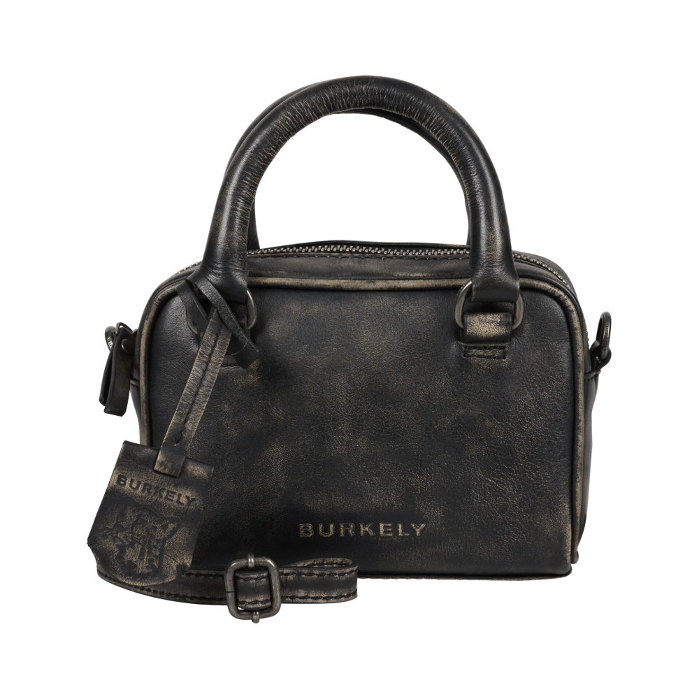 BURKELY Distress Deon Handbag Small fekete
