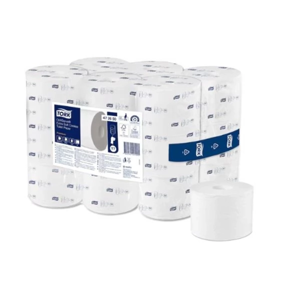 TORK 472650 OptiServe Toalettpapír belsőmag nélküli T7 fehér