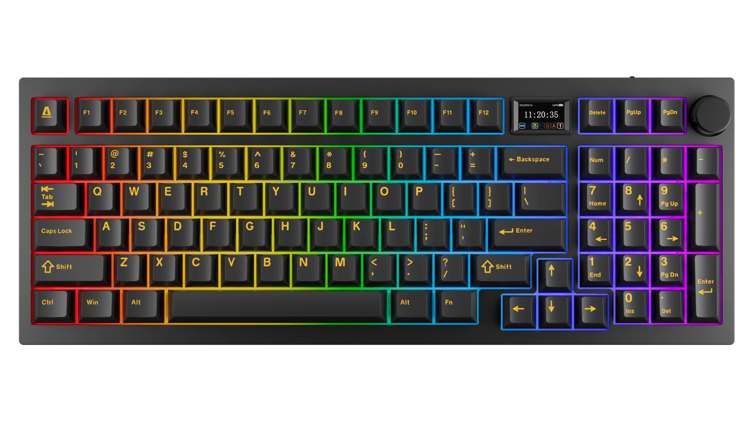 AVAX GM03 PRO 98% Gasket RGB tri-mode mechanic keyboard Gateron Red  Hungarian black - iPoncomp.com