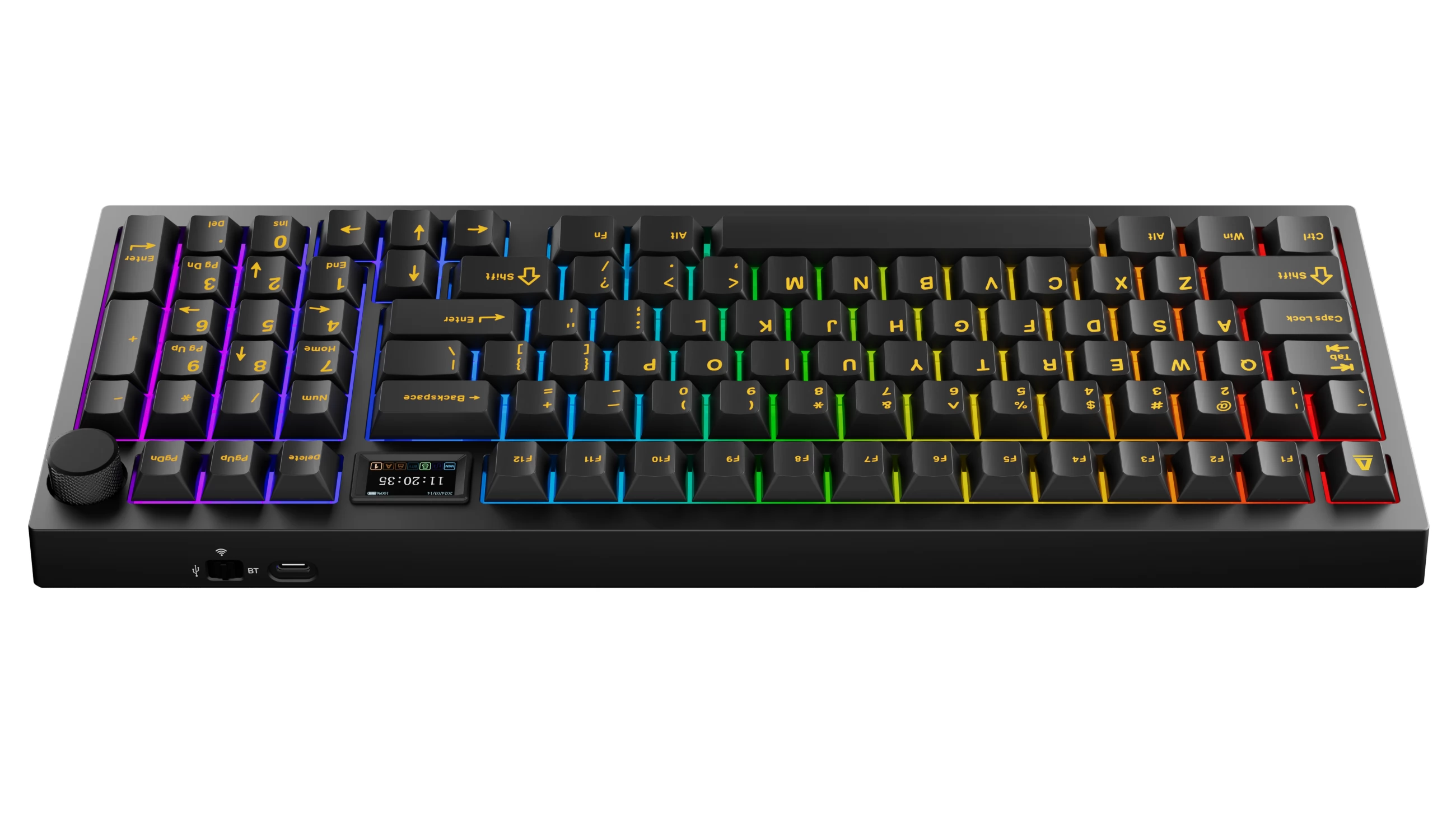 AVAX GM03 PRO 98% Gasket RGB tri-mode mechanic keyboard Gateron Red  Hungarian black - iPoncomp.com