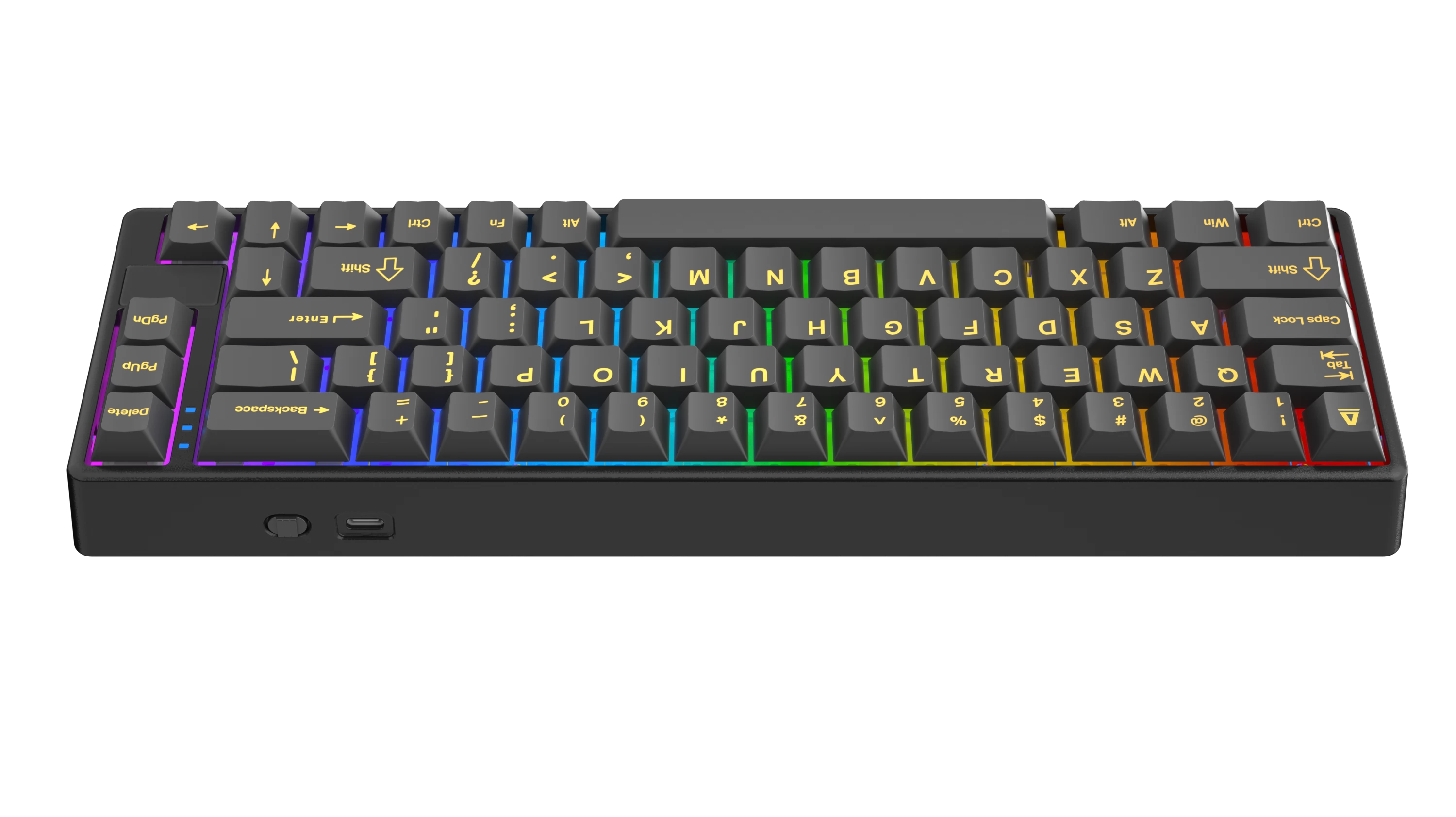 AVAX GM01 PRO 65% RGB tri-mode mechanic keyboard Gateron Red Hungarian  black - iPoncomp.com