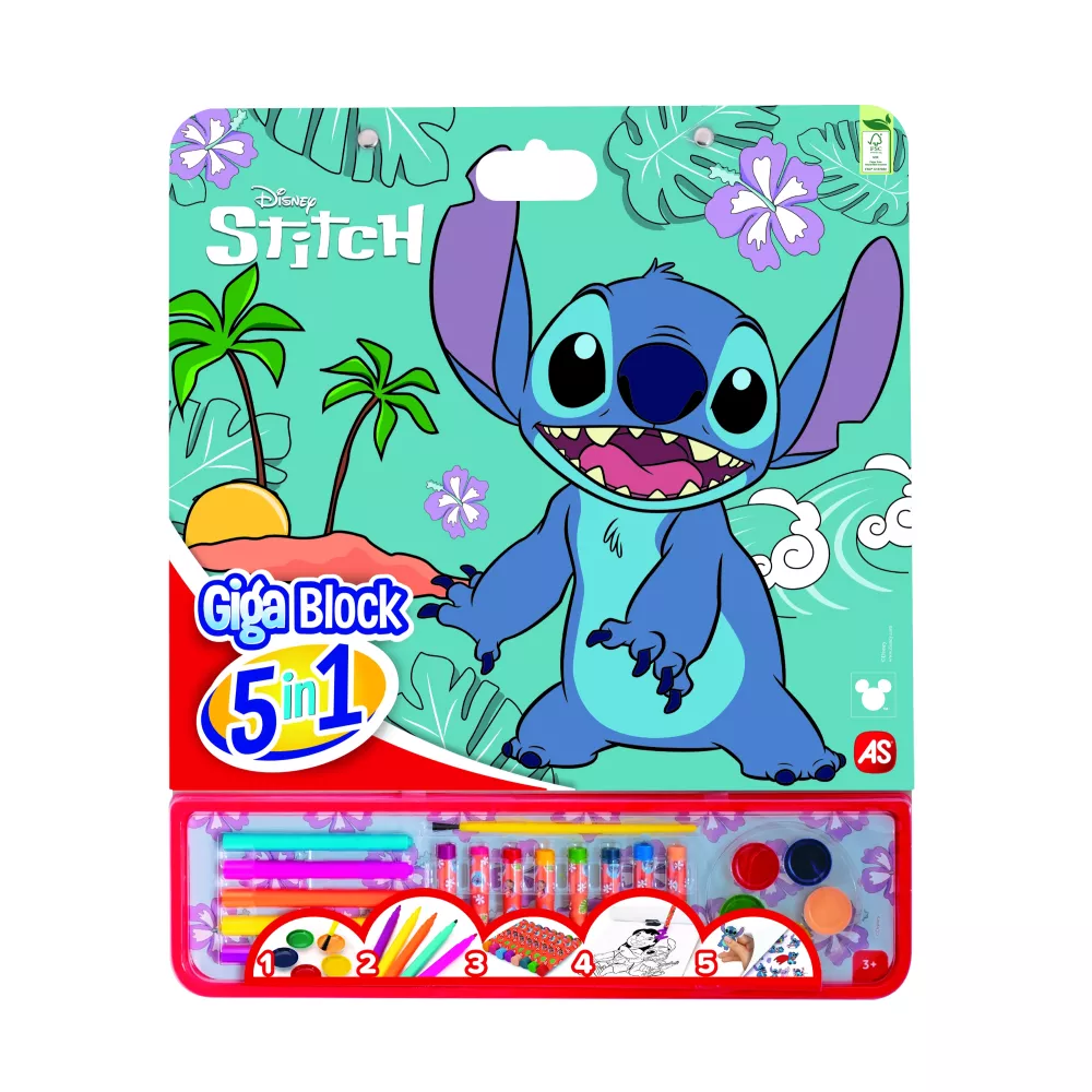 AS CRAFT Giga színező 5 az 1-ben Disney Stitch