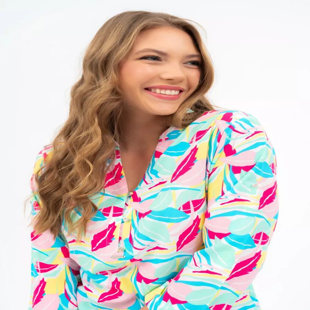 BUDMIL 3/4-es sleeve female blouse Female S fehér-pasztell