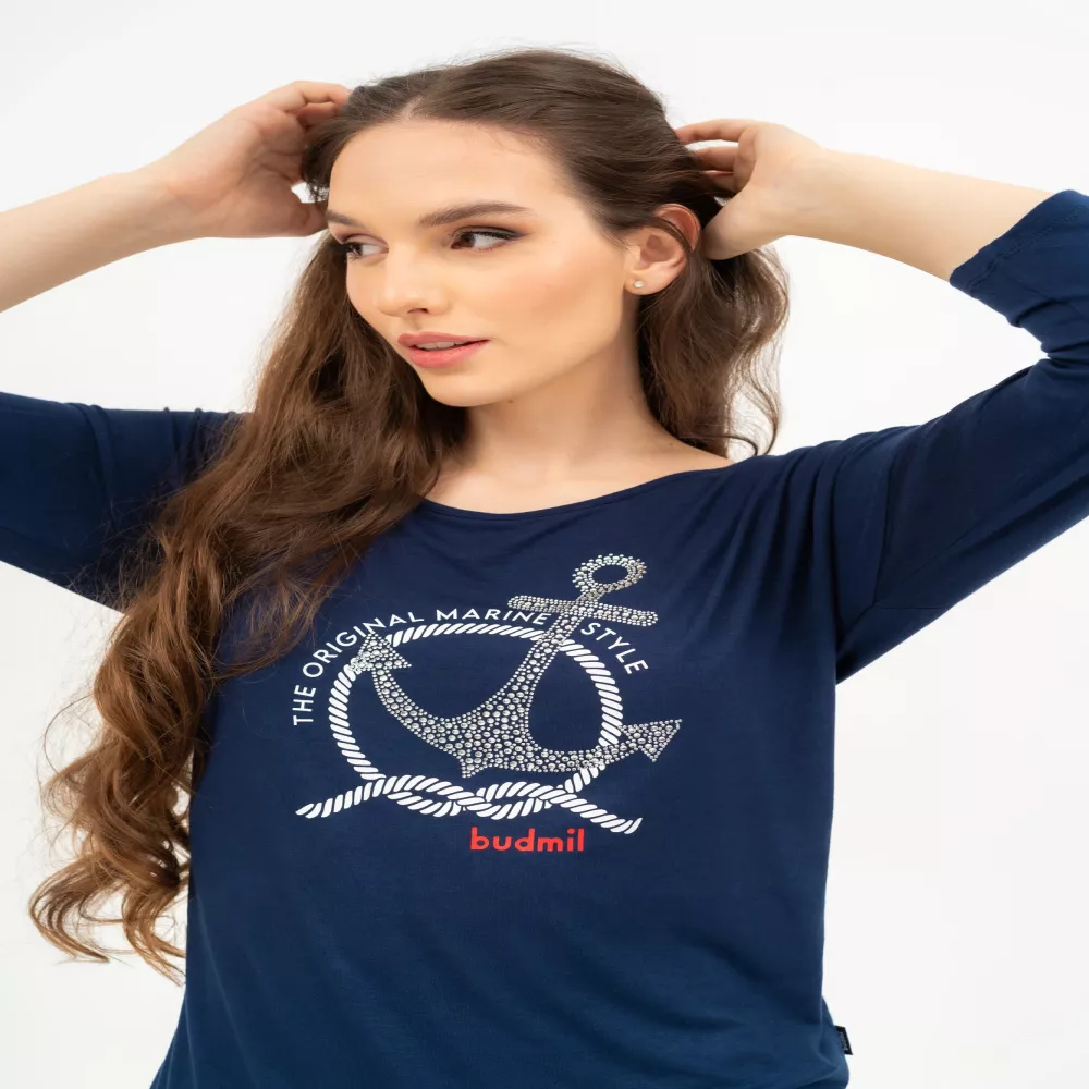 BUDMIL 3/4-es sleeve polo Female XS s.kék