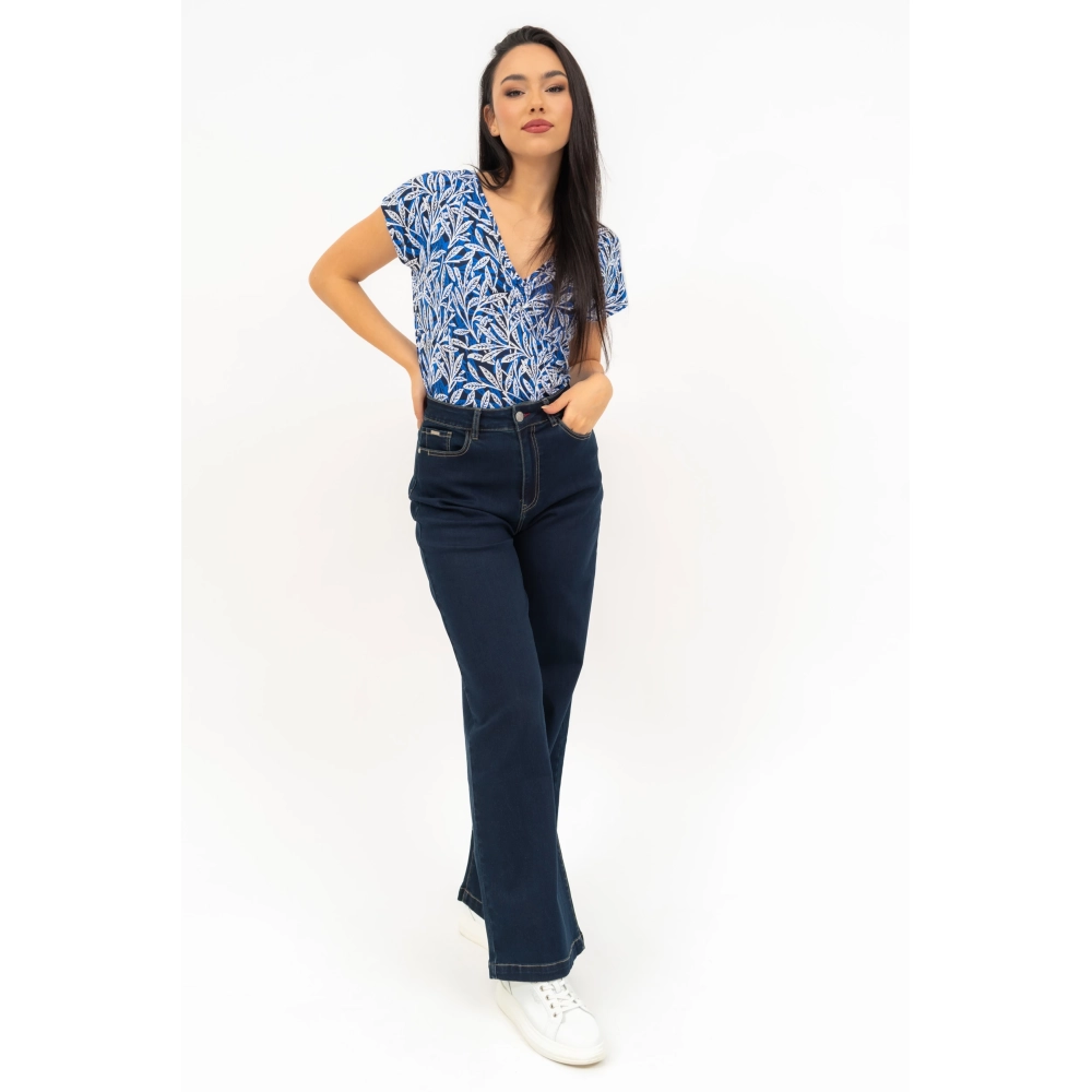 BUDMIL Karcsúsított polo Female XXL blue and white