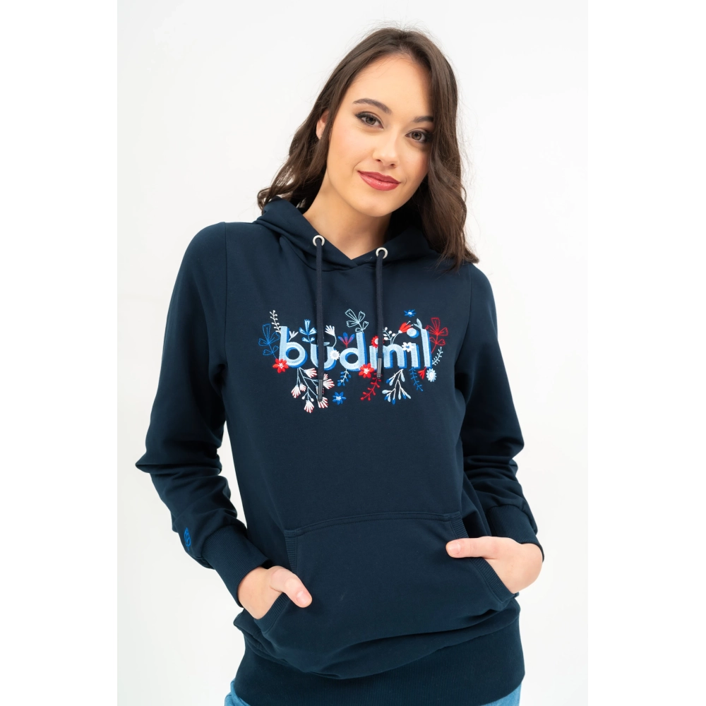 BUDMIL Hooded szabadidőfelső Female S s.kék