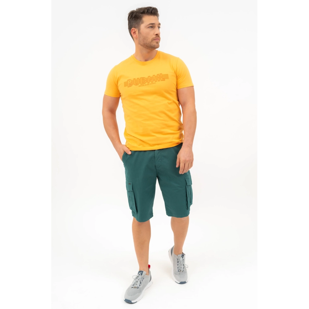 BUDMIL modern fit polo Man S yellow