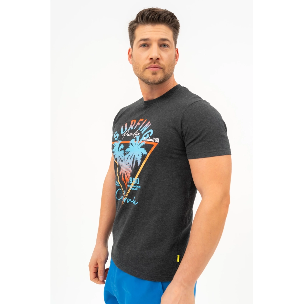 BUDMIL modern fit polo Man XXXL grey melanzs