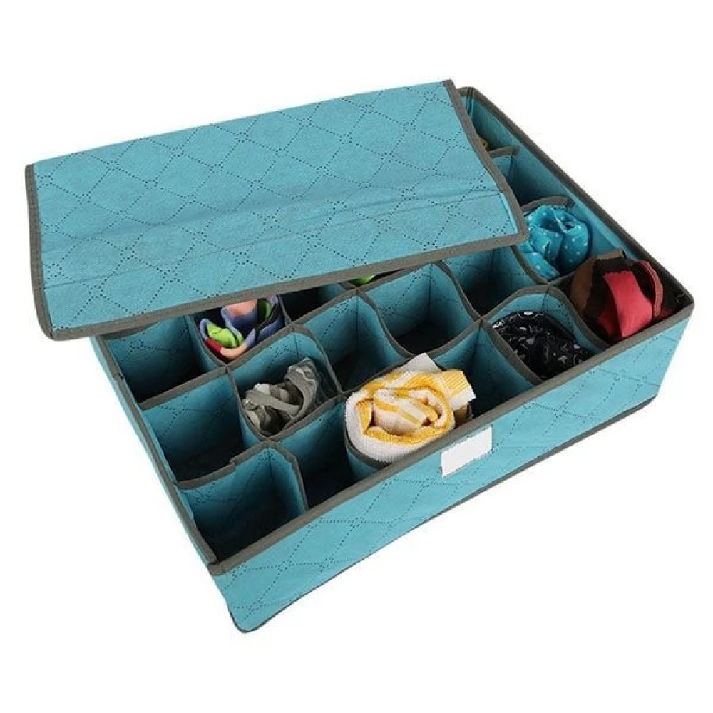 HOP1000269 Fehérnemű holder box 24 compartmental blue