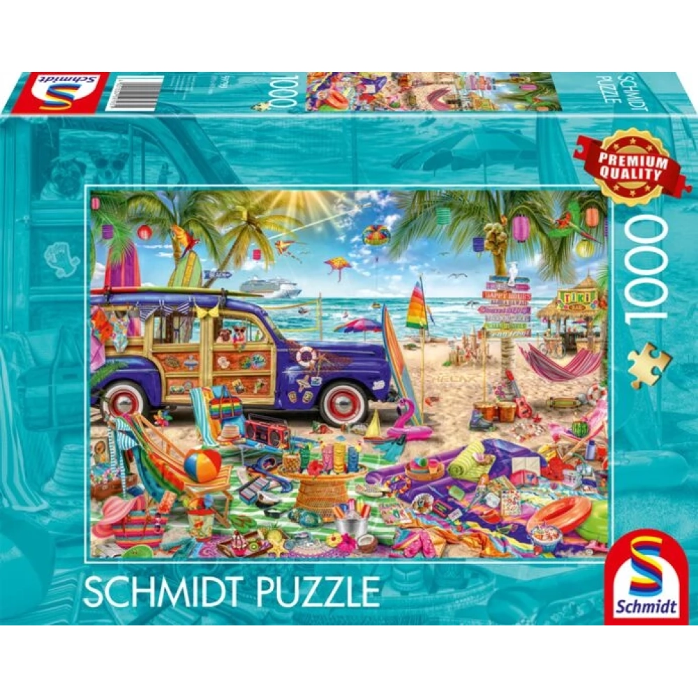 SCHMIDTSPIELE Puzzle game 1000 pieces Napsütéses resting a beach