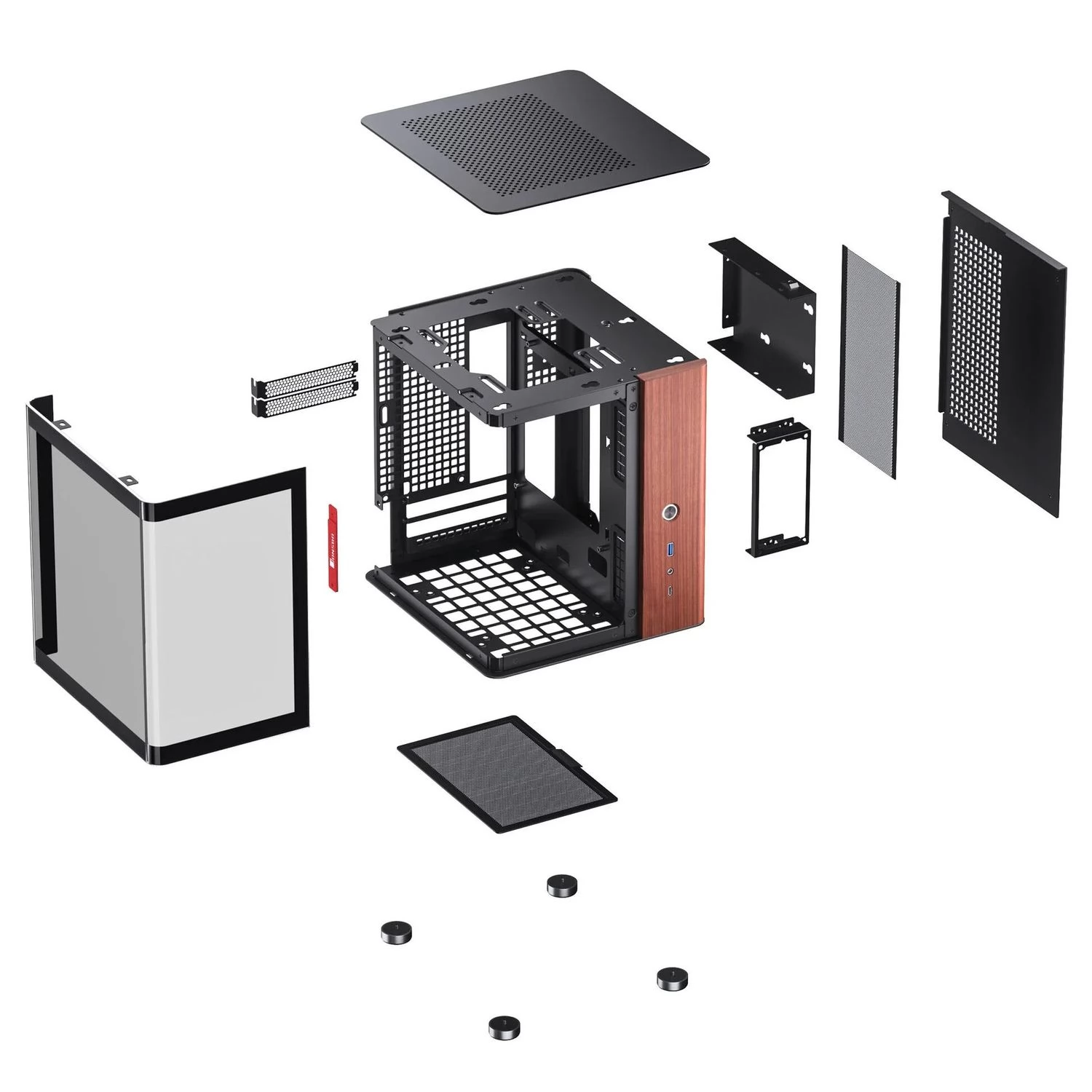 JONSBO TK-0 mini-ITX TG black - iPoncomp.com