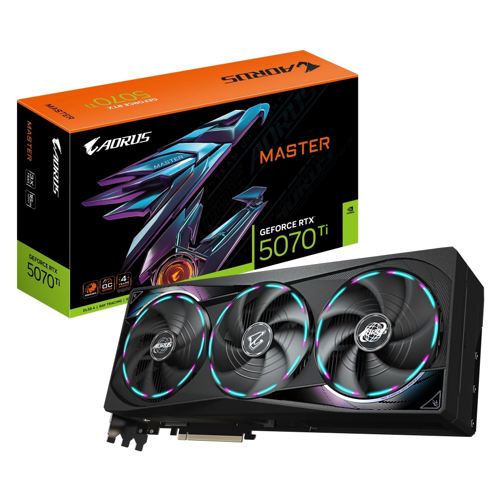GIGABYTE GV-N507TAORUS M-16GD AORUS MASTER GeForce RTX 5070 Ti 16GB GDDR7 DLSS4