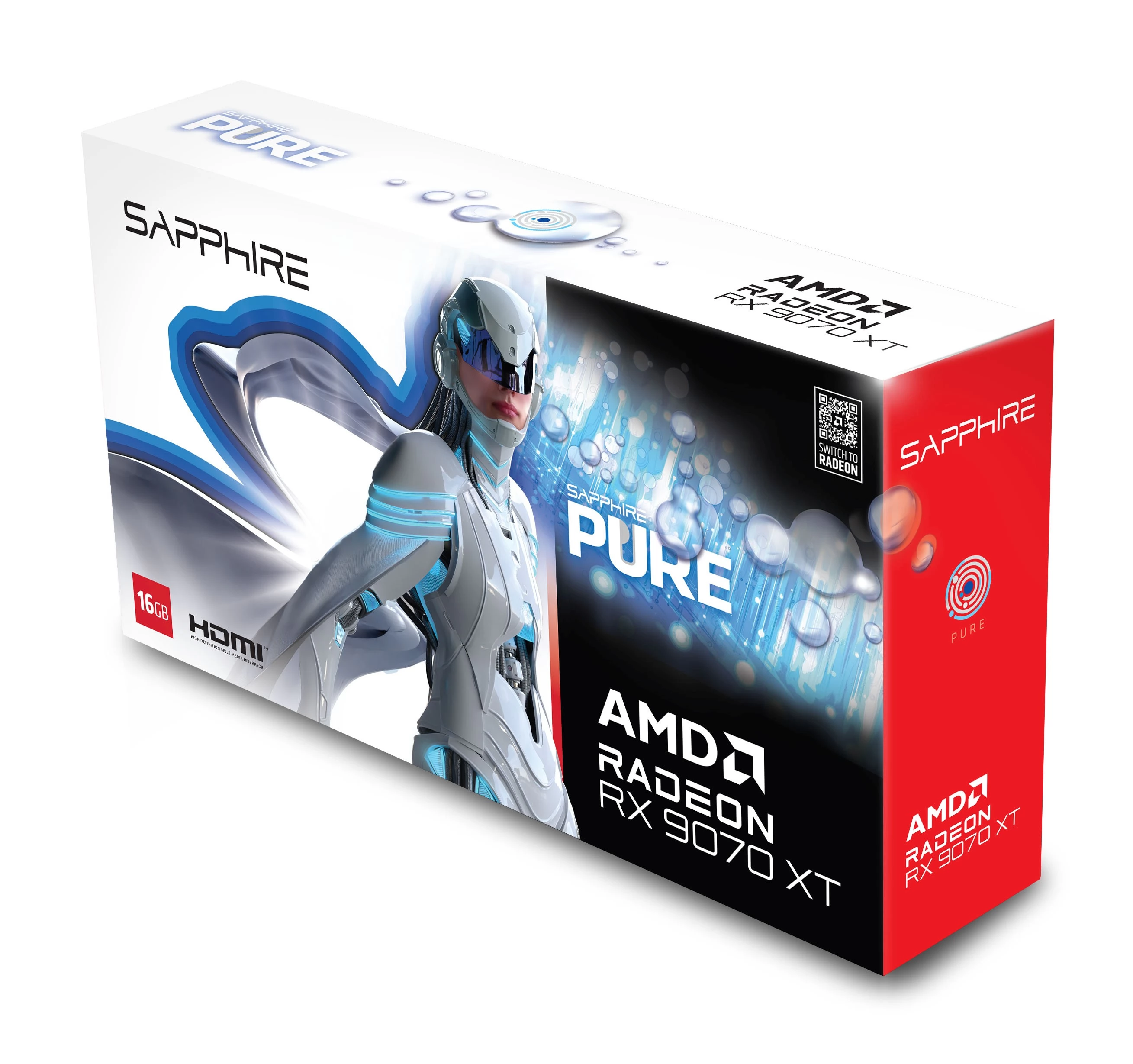 SAPPHIRE 11348-02-20G Radeon RX 9070 XT 16GB GDDR6 PURE