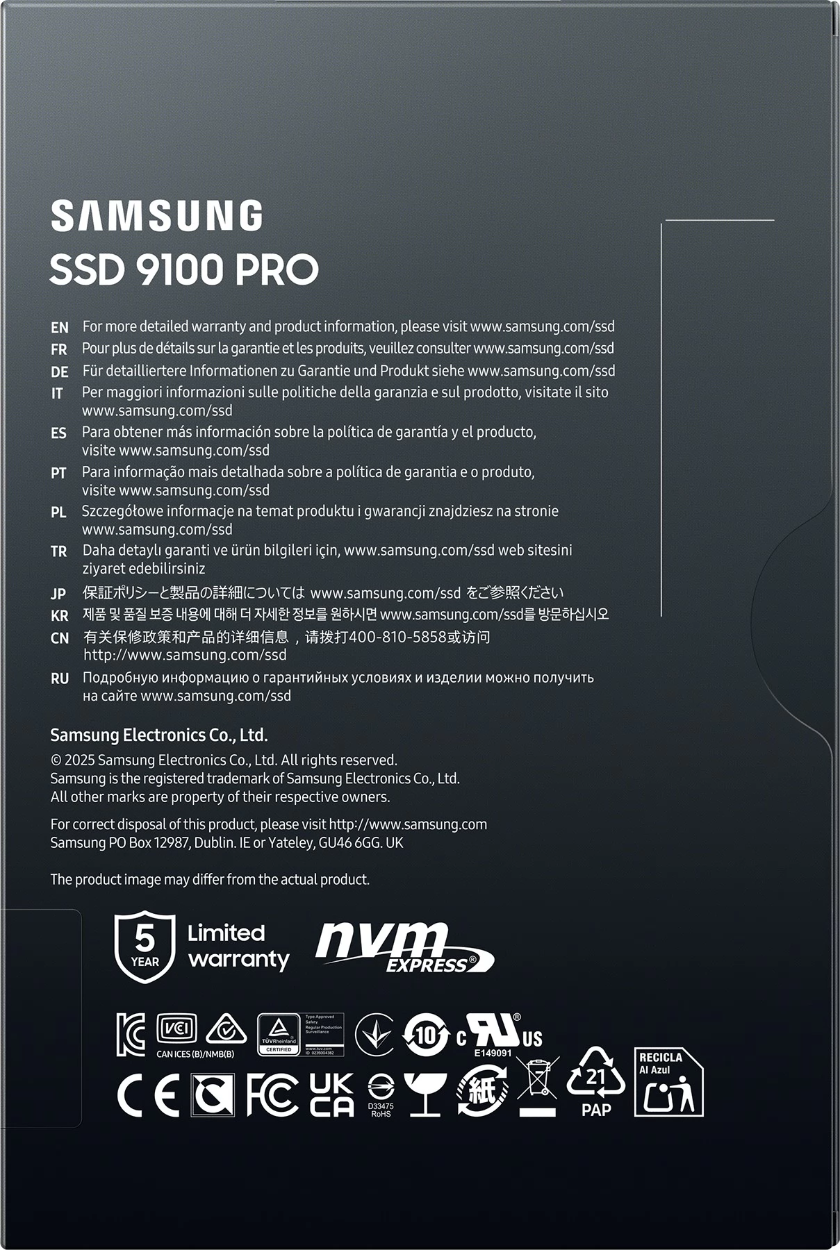 SAMSUNG 2TB 9100 Pro M.2 PCIe M.2 2280 MZ-VAP2T0BW - iPoncomp.com