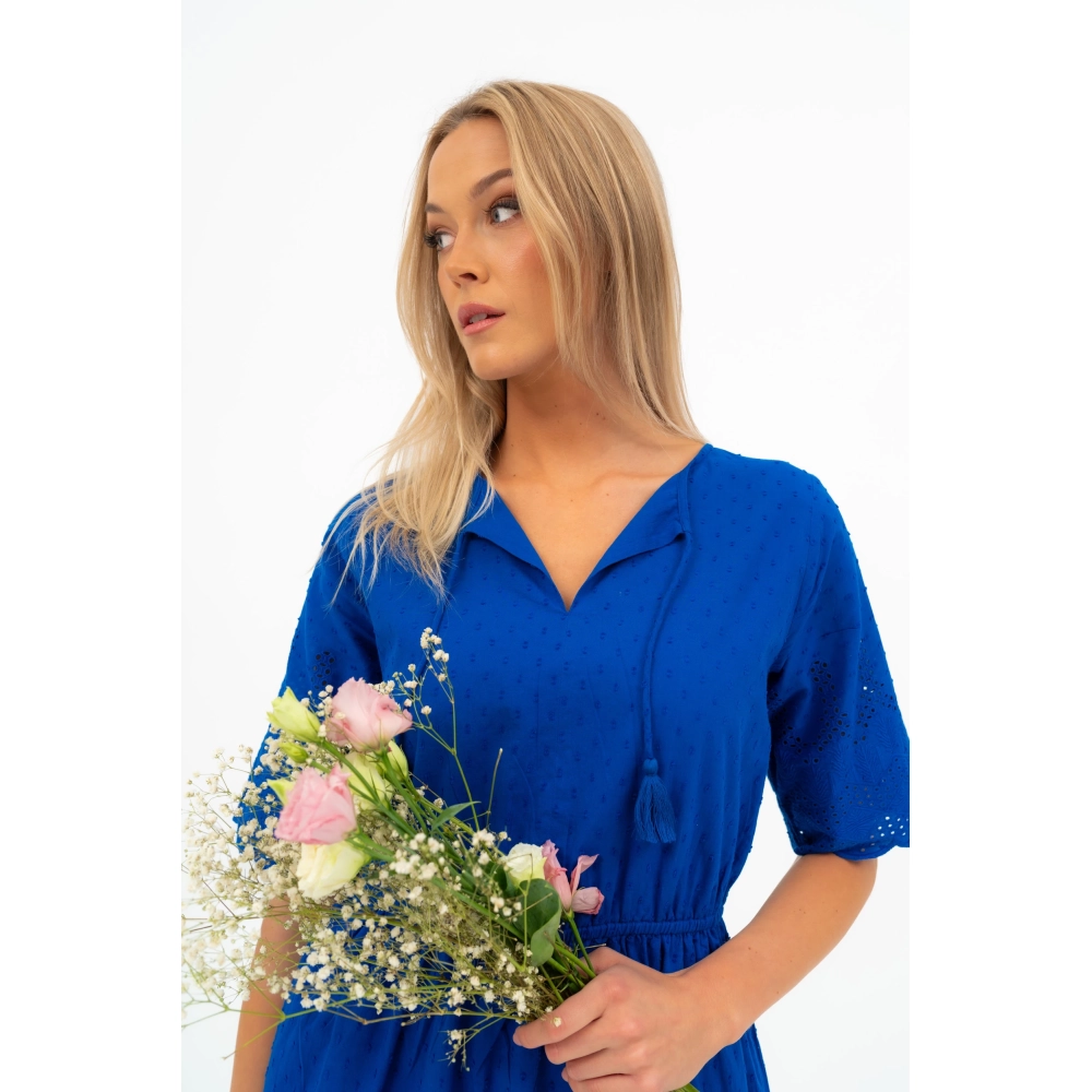 BUDMIL derékban húzott summer Dress Female XS blue