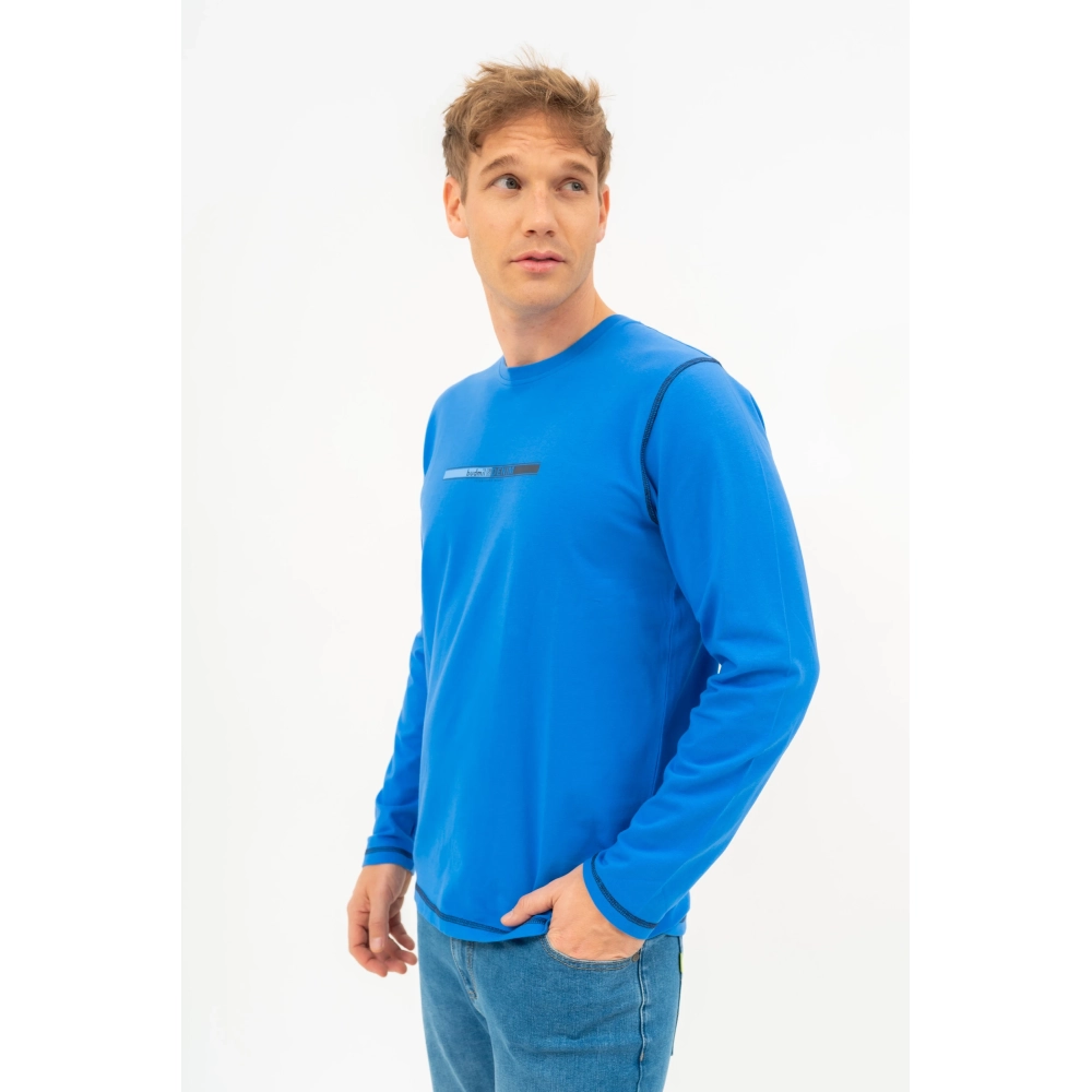 BUDMIL Thin long sleeve upper Man S blue