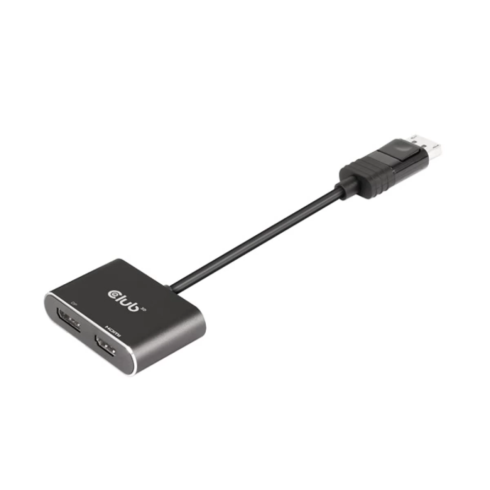 CLUB3D DisplayPort 1.4 HDMI + DisplayPort Transformator Schwarz 20cm CSV-7220