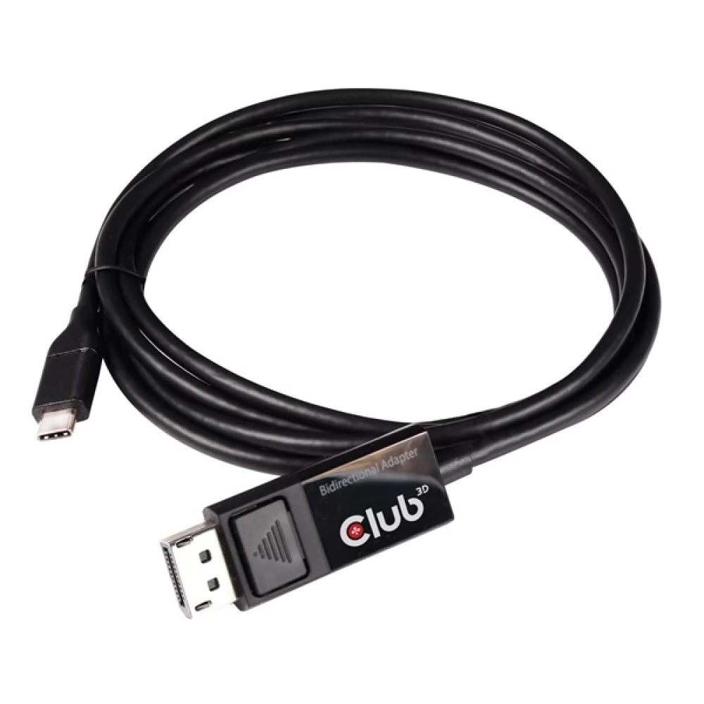 CLUB3D USB 3.1 Type C DisplayPort 1.4 Transformator Schwarz 1.8m CAC-1557