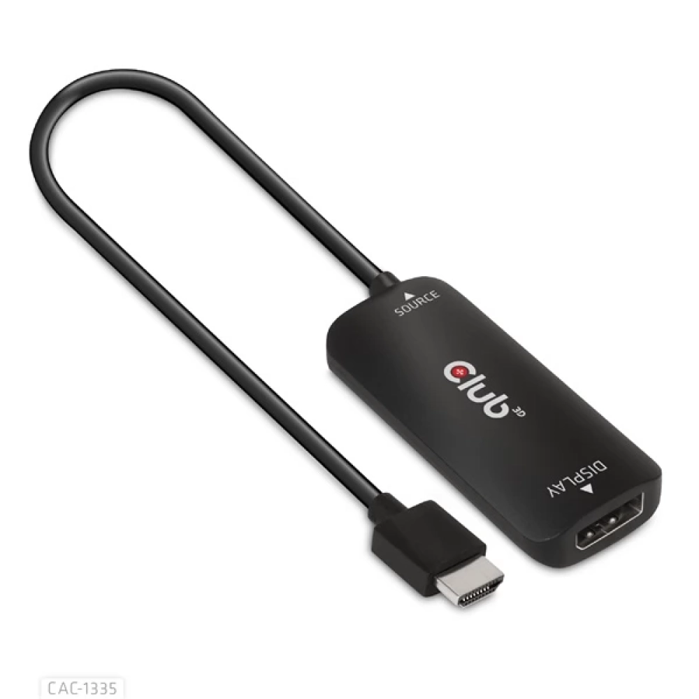 CLUB3D DisplayPort 1.4 HDMI 2.1 Átalakító Fekete 20cm CAC-1335