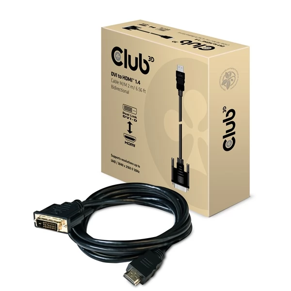 Câble HDMI Vers DVI 2 Mètres - Connexion Vidéo Simple Et Fiable