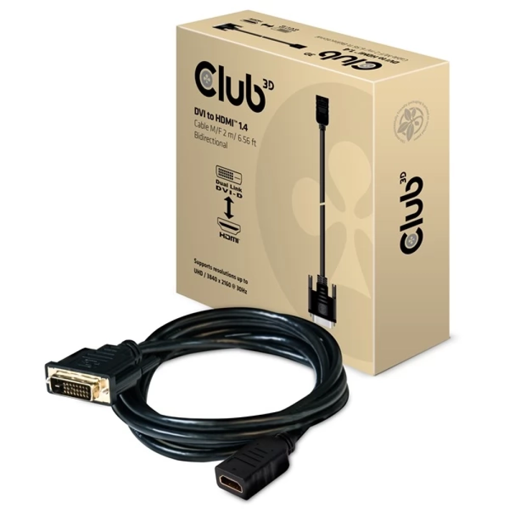 CLUB3D DVI-D HDMI transformator Crno 2m CAC-1211