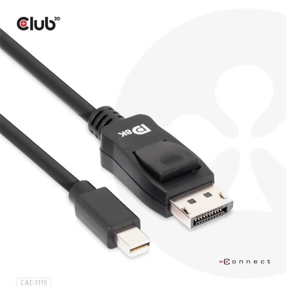 CLUB3D Mini DisplayPort 1.4 Transformator Schwarz 2m CAC-1115