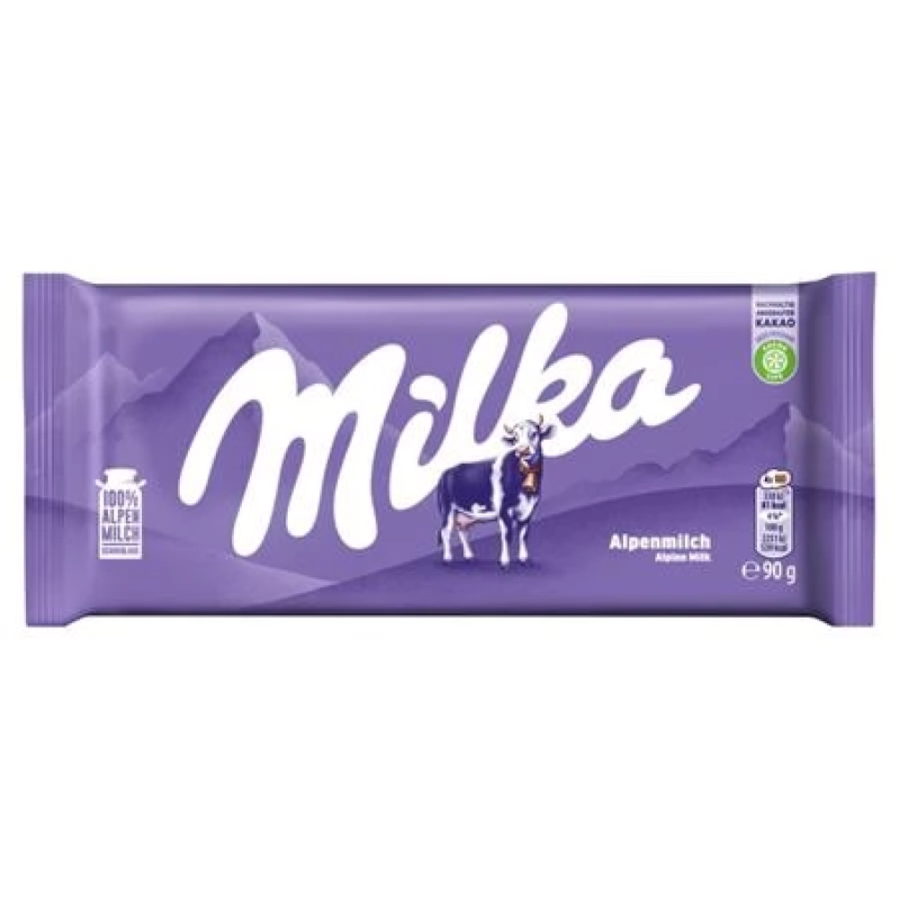 MILKA 4317085 Táblás csokoládé alpesi tej 90g