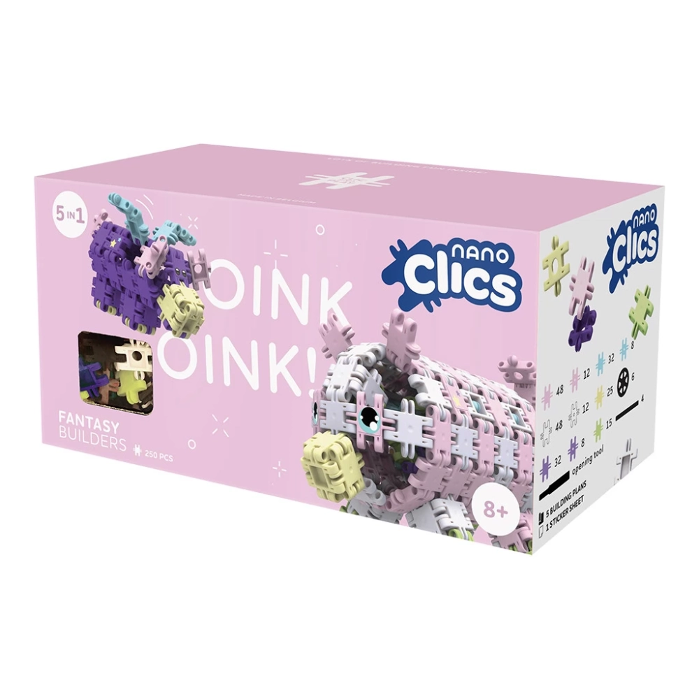 CLICS TOYS Nano Clics Fantasy Builders építőjáték készlet 250 darabos